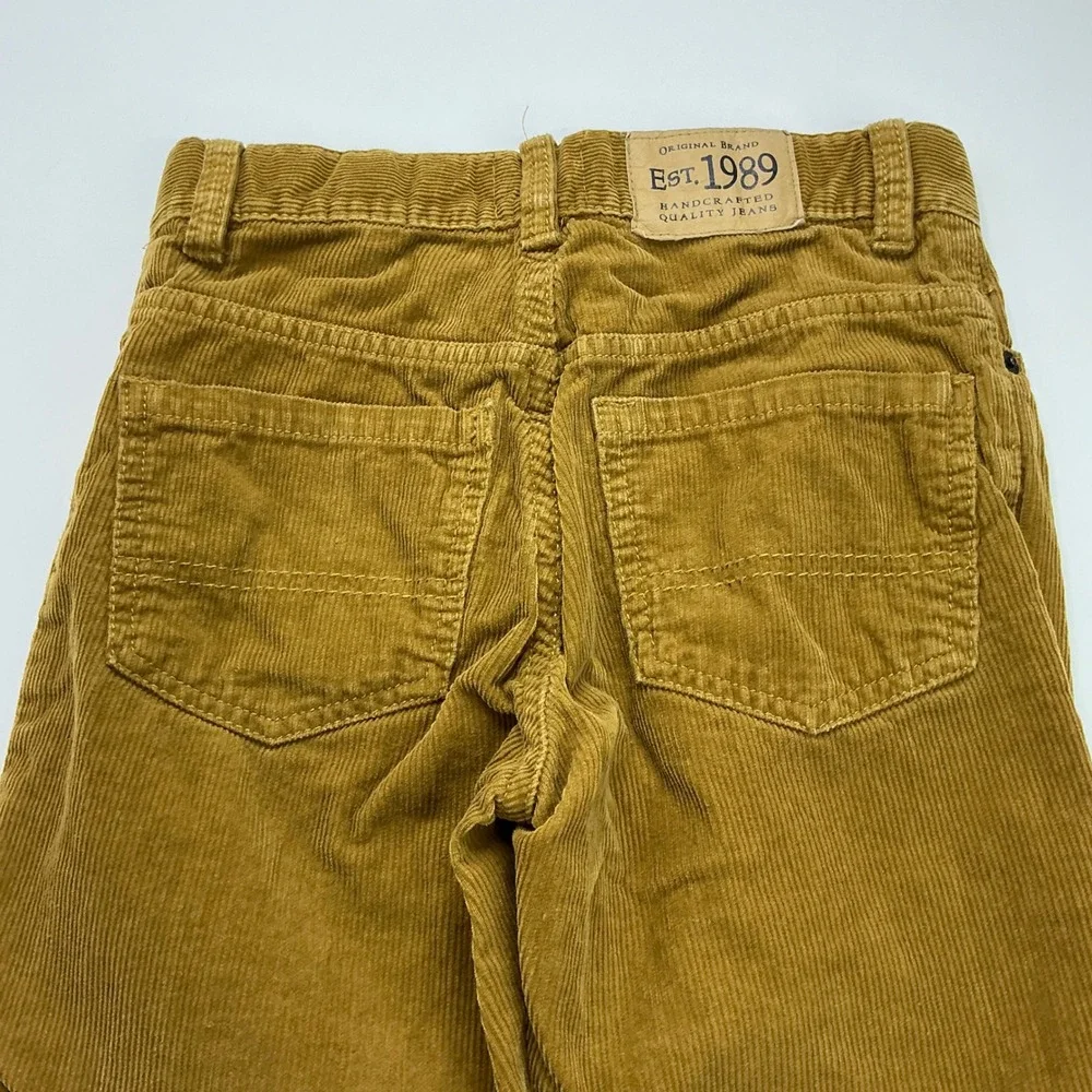 Children's Place Tan Corduroy Pants Kids Size 8 Adjustable Waist Straight Leg